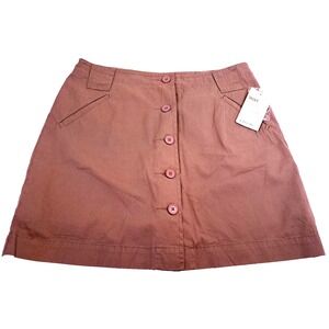 St. John's Bay Skort Skirt Shorts Women's‎ 12 100% Cotton Button Down